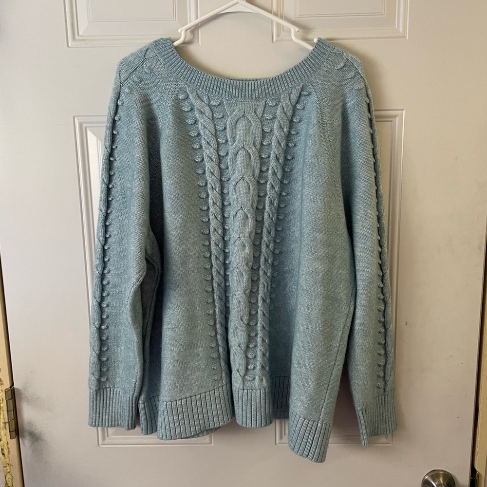 Loft Plus 24/26 Aqua Sweater